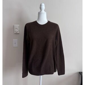 Taylor Stitch Lodge Sweater Mens Size 38 Medium Brown 100% YAK Minimalist Casual